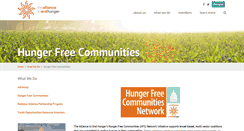 Desktop Screenshot of hungerfreecommunities.org