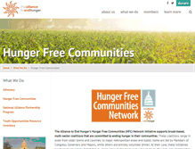 Tablet Screenshot of hungerfreecommunities.org